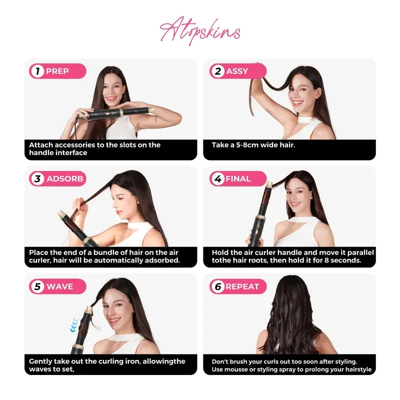 ATOPSKINS 5-in-1 LiteStyler Hair Dryer