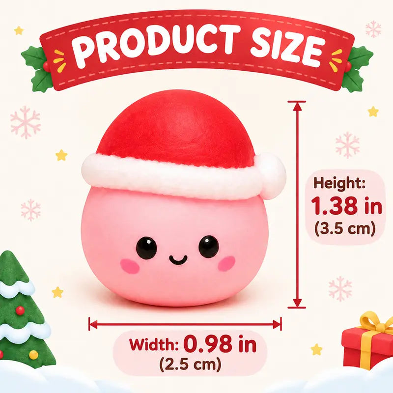 2026 Christmas Mini Squishies 24-Day Advent Calendar - Dumpling Squishy Unboxing Glitter Fidget Toys, Blind Box Quirky Whimsical Stress-Relief Indoor Recreation Gifts for Kids
