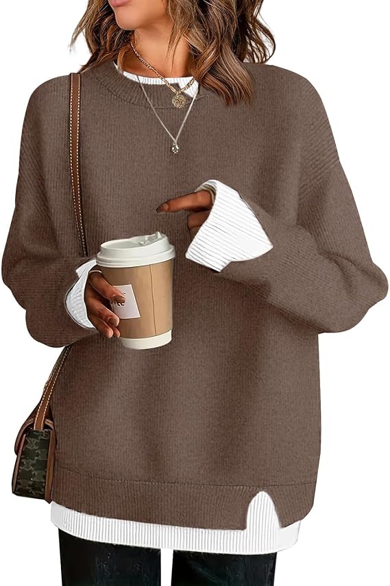 ETCYY Oversized Patchwork Teacher Sweater