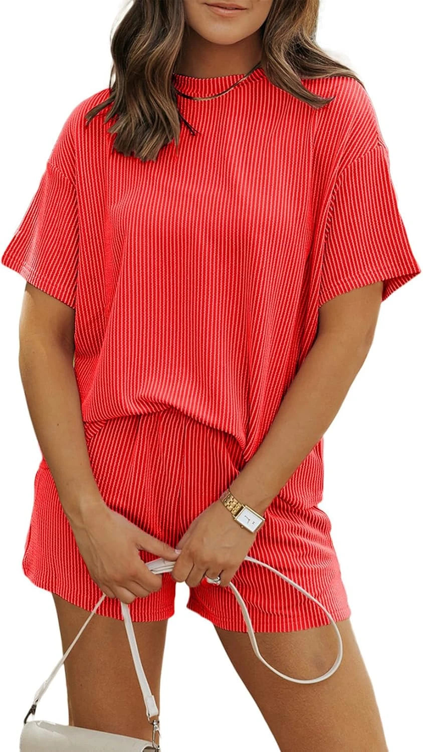 Ribbed Knit Short Set