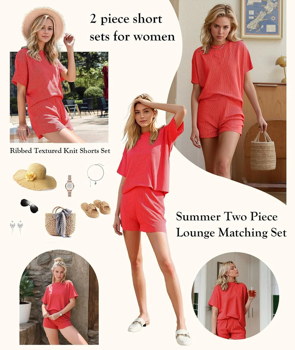 Ribbed Knit Short Set