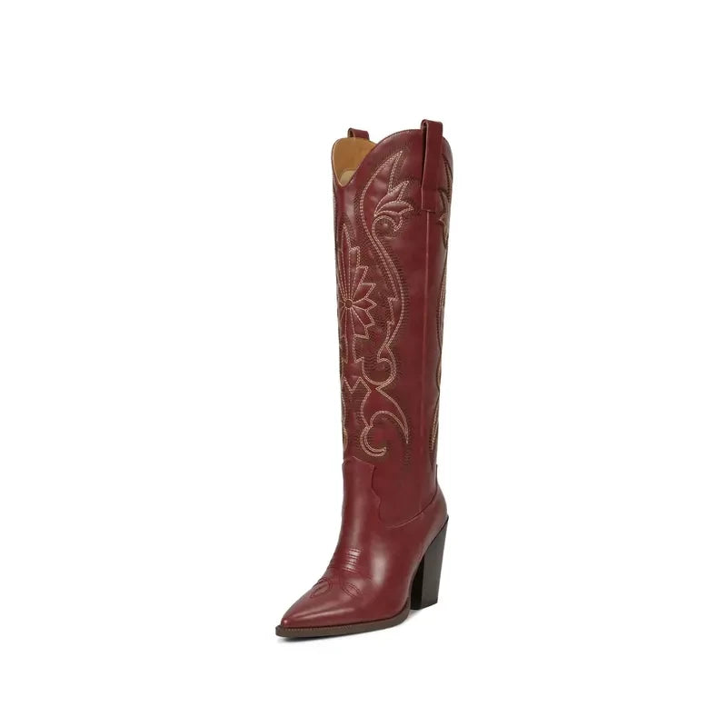 Wetkiss Western Cowgirl Knee High Boots