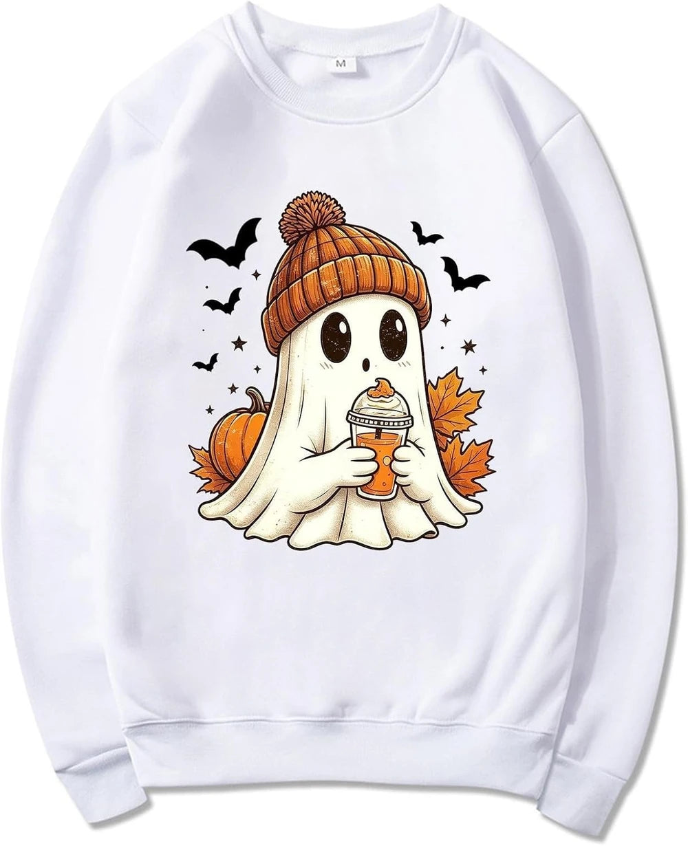 Pumpkin Ghost Printed Sweatshirt