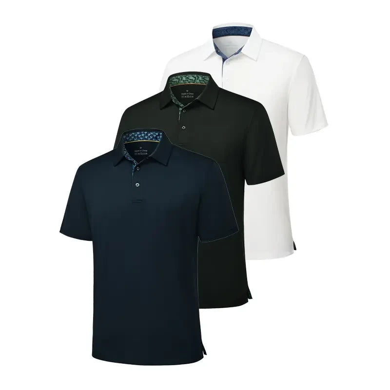AMZPURE Men's Cotton Polo Shirts