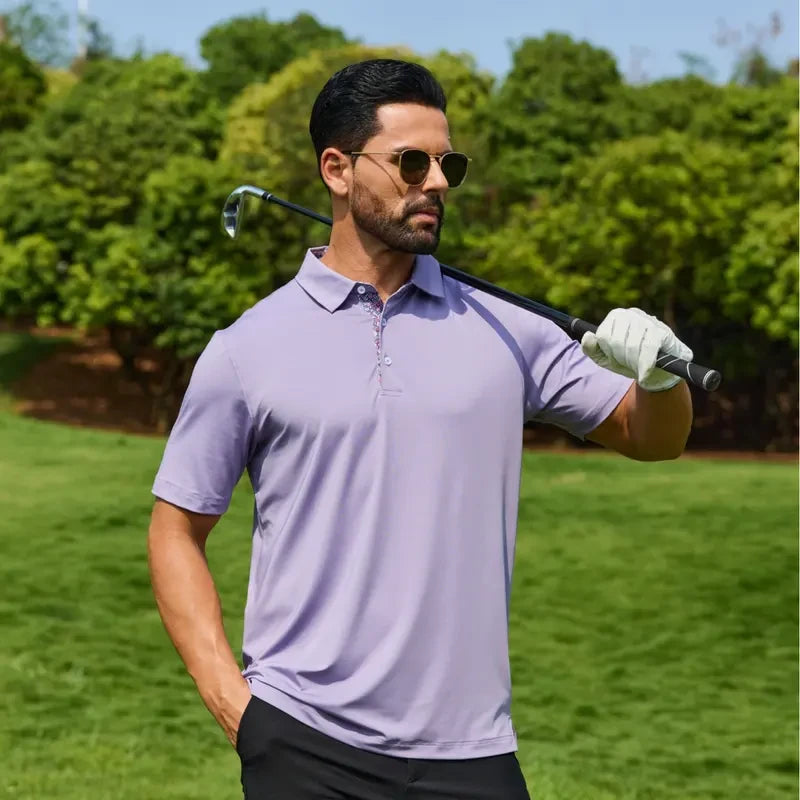 AMZPURE Men's Cotton Polo Shirts