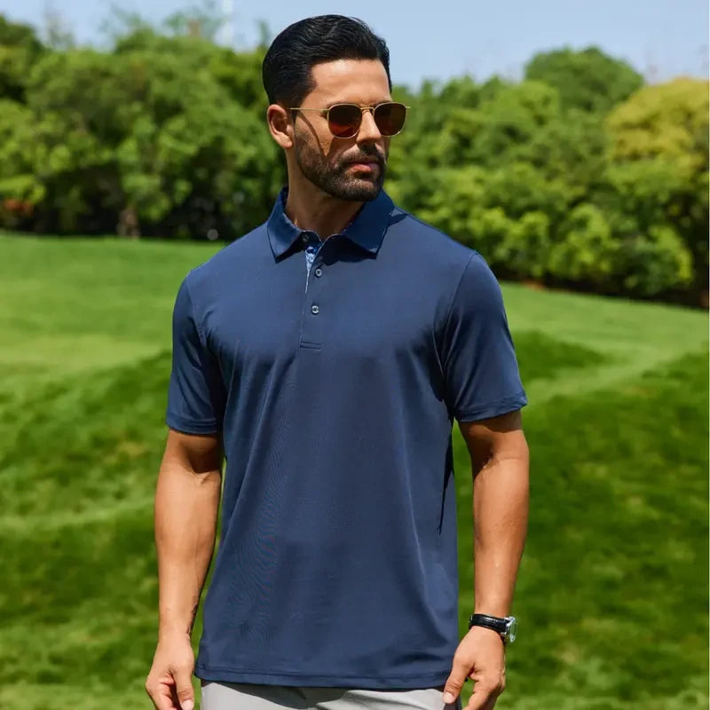 AMZPURE Men's Cotton Polo Shirts