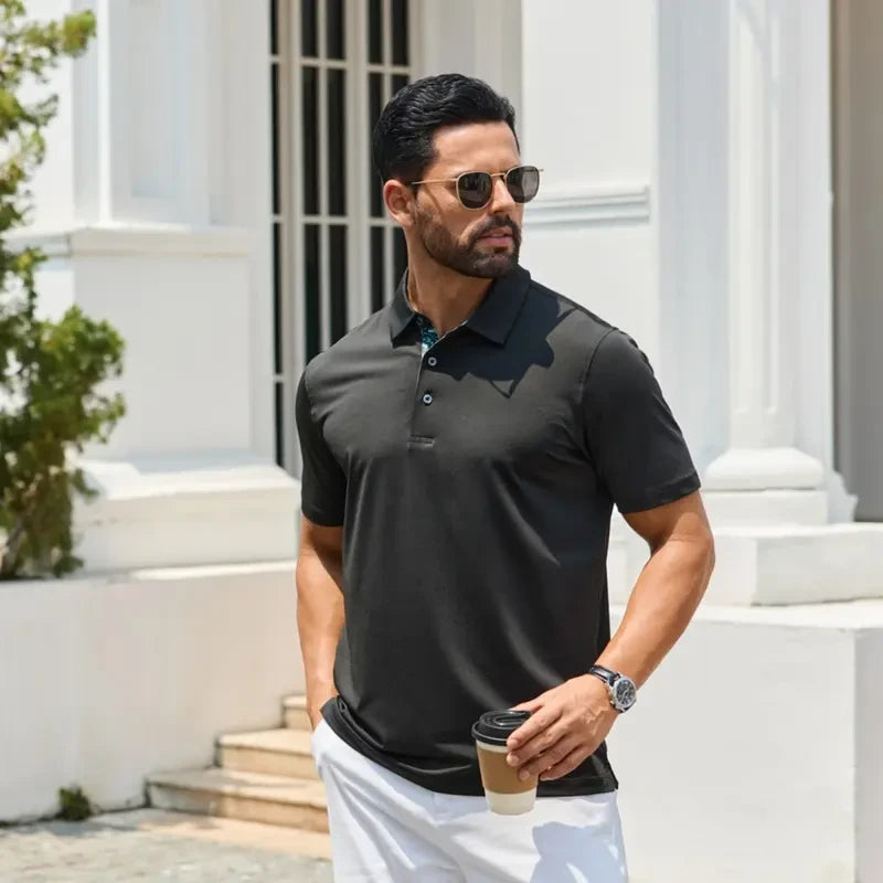 AMZPURE Men's Cotton Polo Shirts