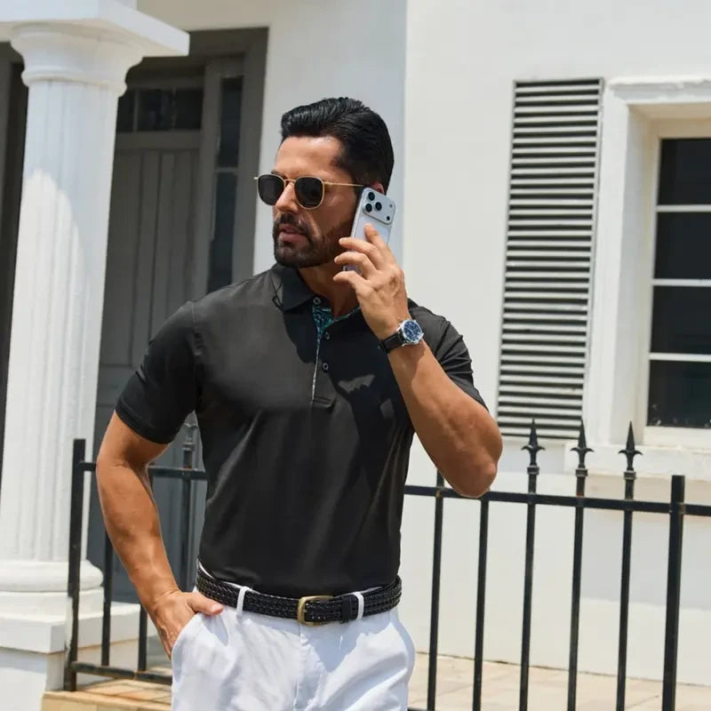 AMZPURE Men's Cotton Polo Shirts