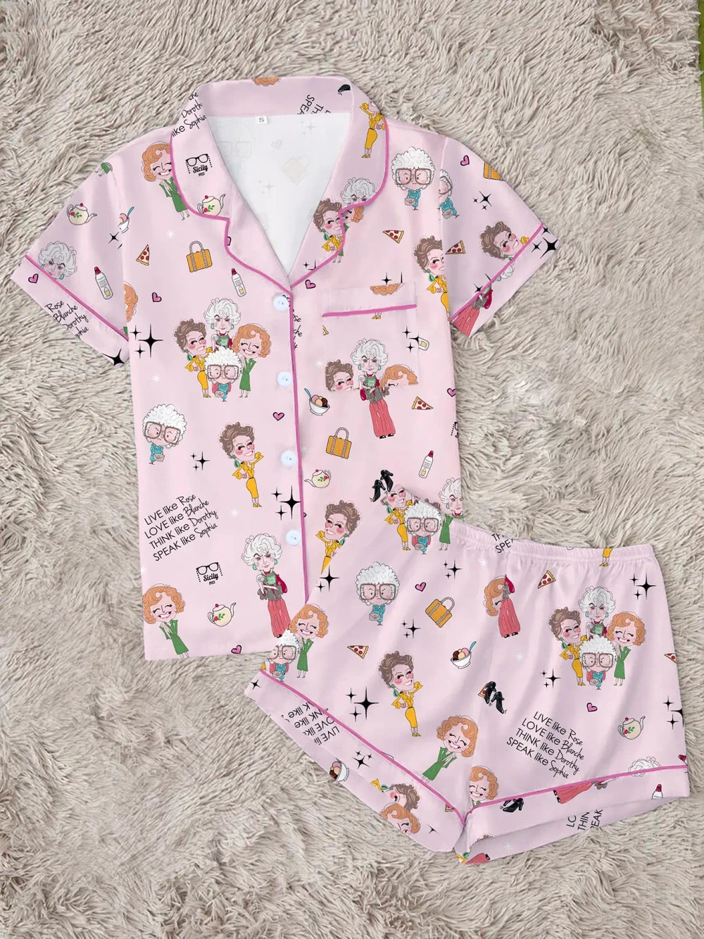 Golden Girls Print Pajama Set