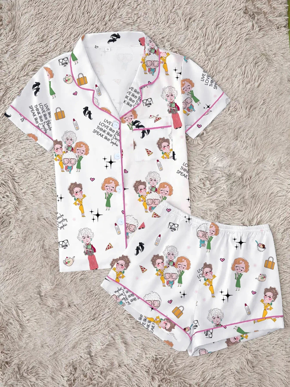 Golden Girls Print Pajama Set