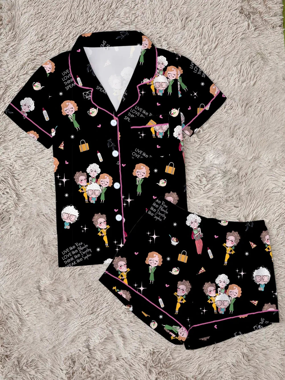 Golden Girls Print Pajama Set