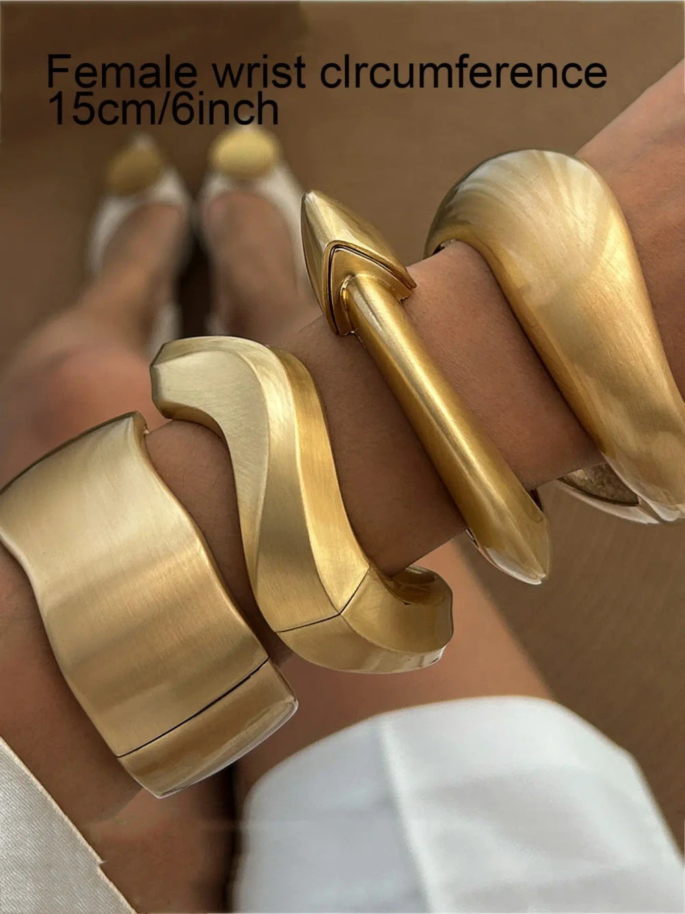 Punk Style Irregular Cuff Bangle Set