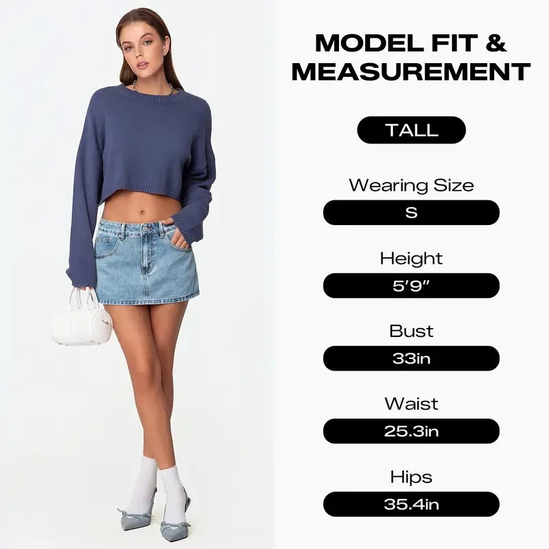 Low Waist Denim Skirt Skort