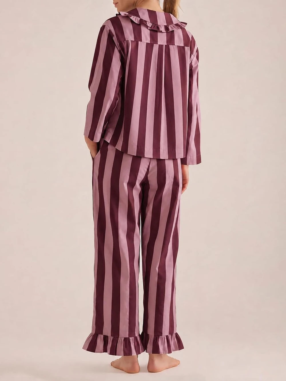 Striped Long Sleeve Lounge Set