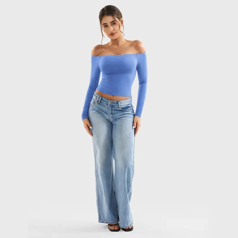 Buttery Soft Off Shoulder Long Sleeve Top