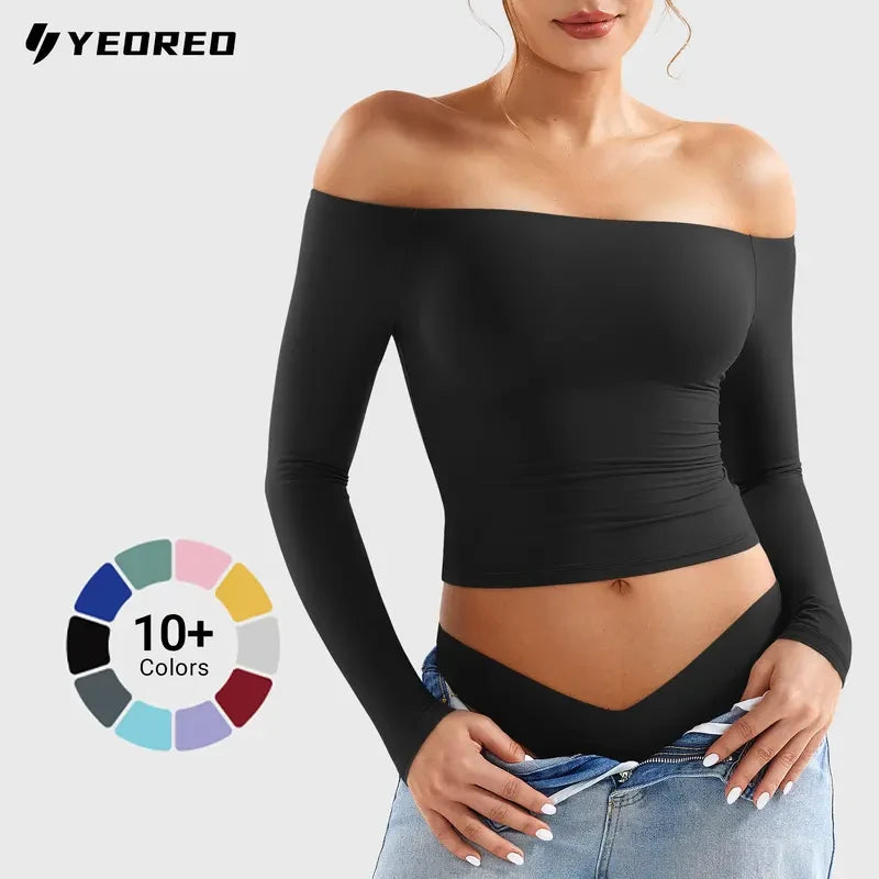 Buttery Soft Off Shoulder Long Sleeve Top