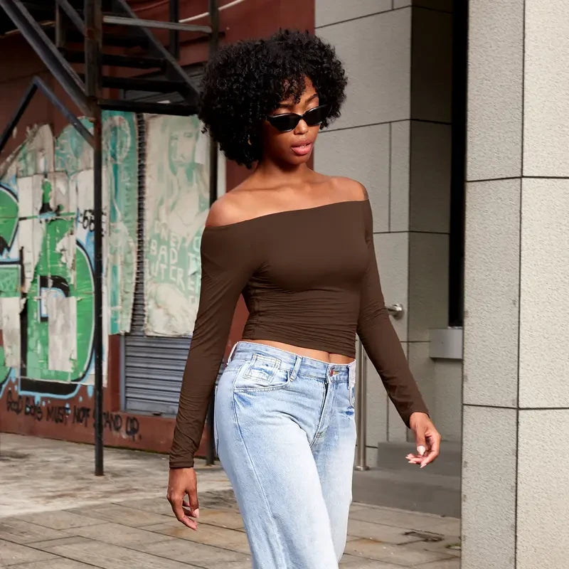 Buttery Soft Off Shoulder Long Sleeve Top