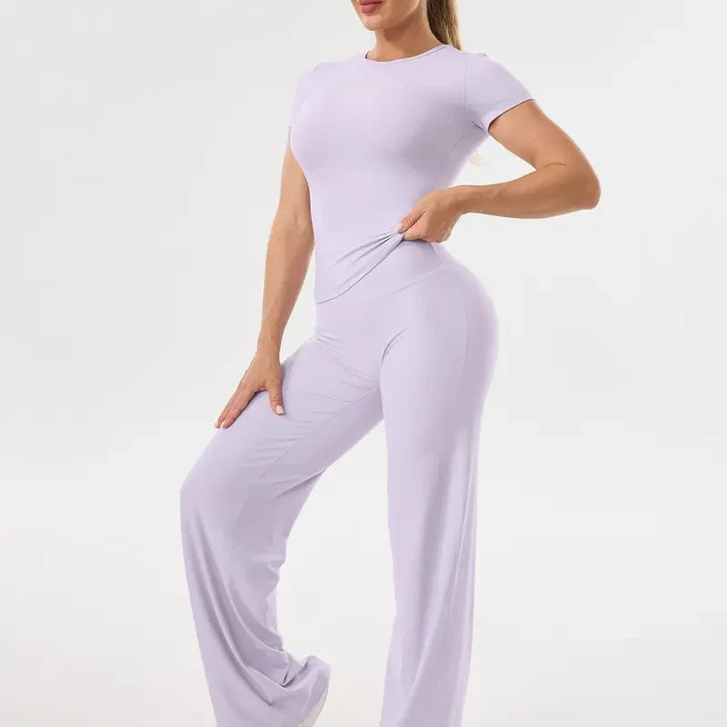 Solid Athleisure Lounge Set