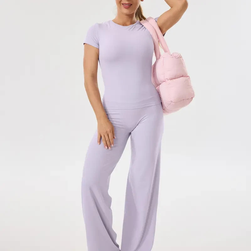 Solid Athleisure Lounge Set