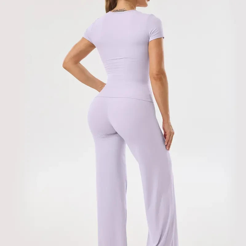 Solid Athleisure Lounge Set