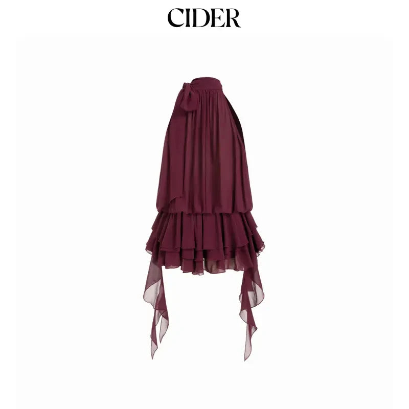 Chiffon Halter Mini Dress