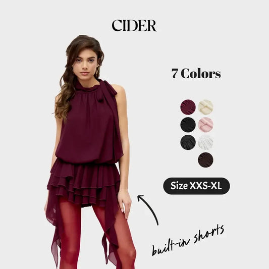 Chiffon Halter Mini Dress