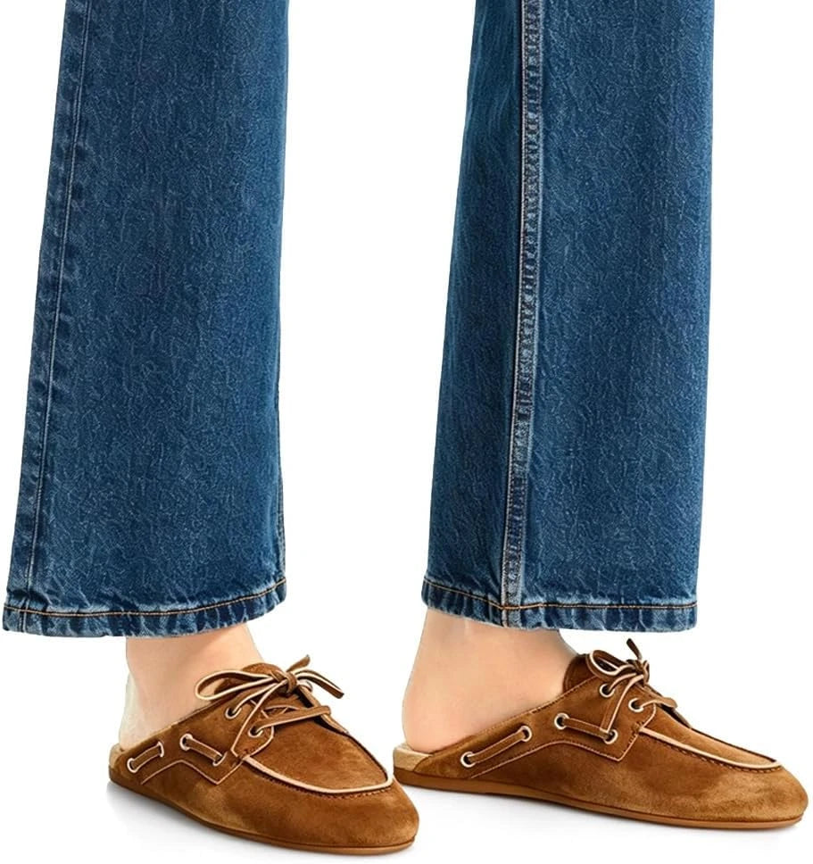 Faux Suede Casual Clog Shoes