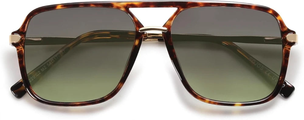 SOJOS Polarized Square Aviator Sunglasses