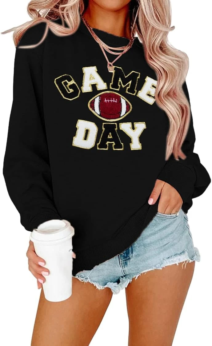 Casual Football Graphic Sweatshirt