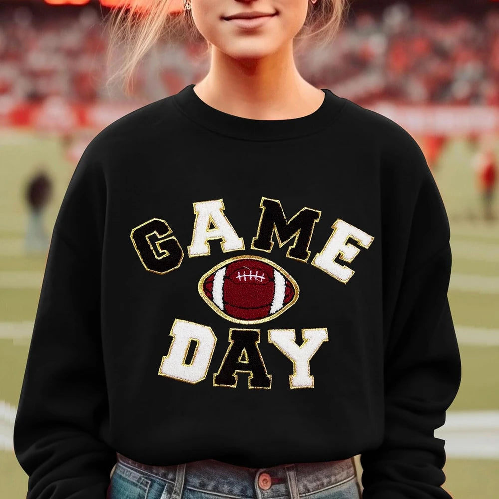Casual Football Graphic Sweatshirt