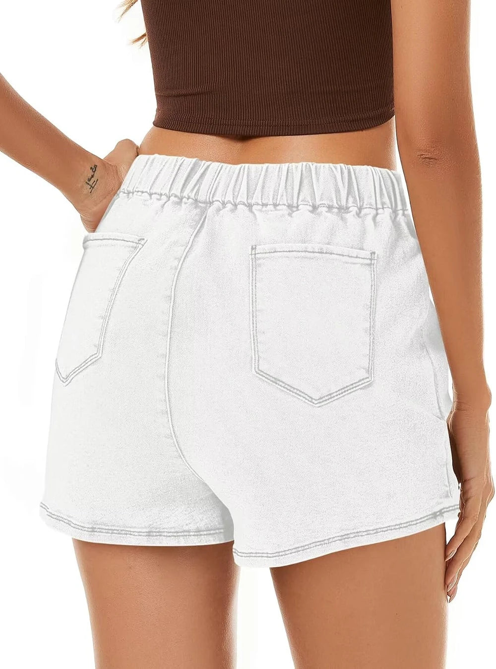 High Waist Denim Skort
