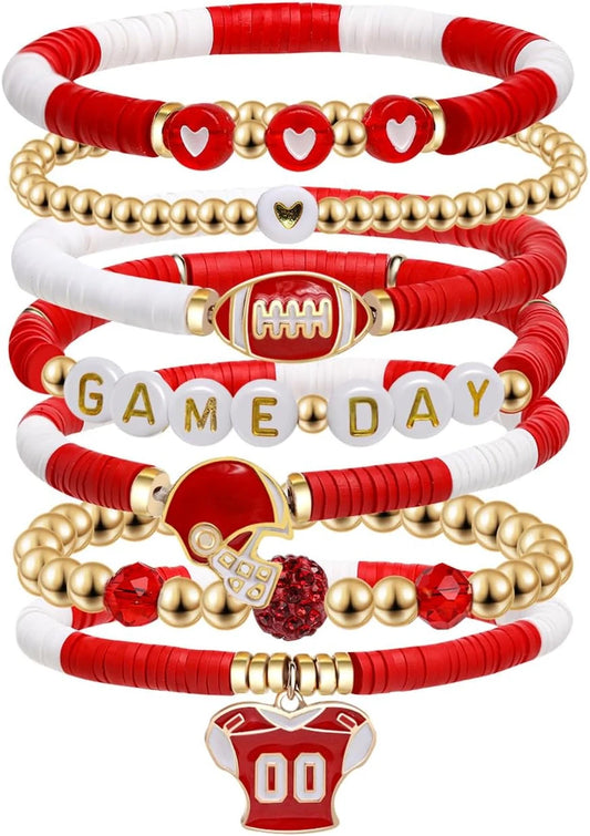 Artlunar Game Day Football Charm Bracelet