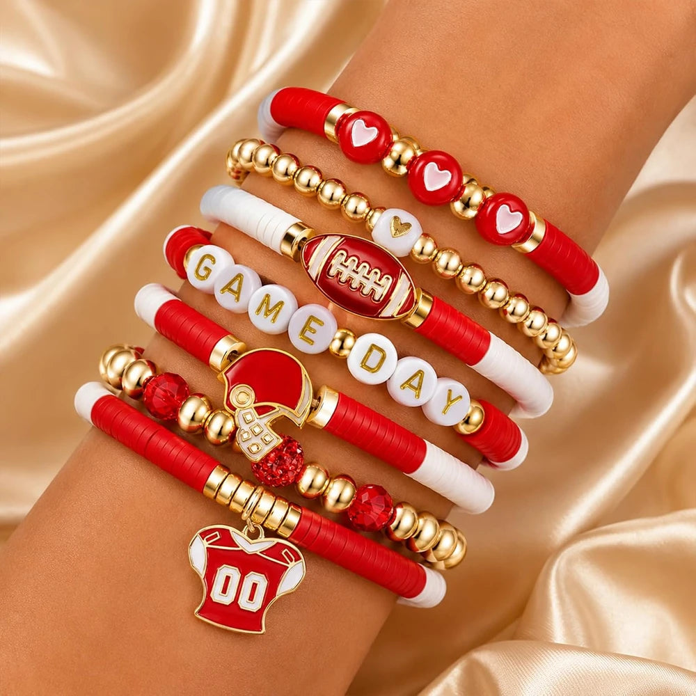 Artlunar Game Day Football Charm Bracelet