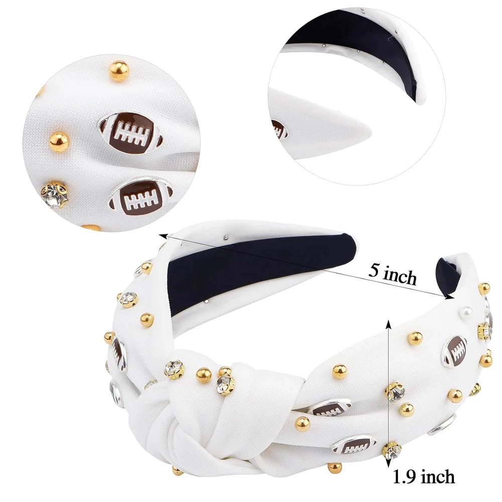 Pearl Rhinestone Knotted Headband