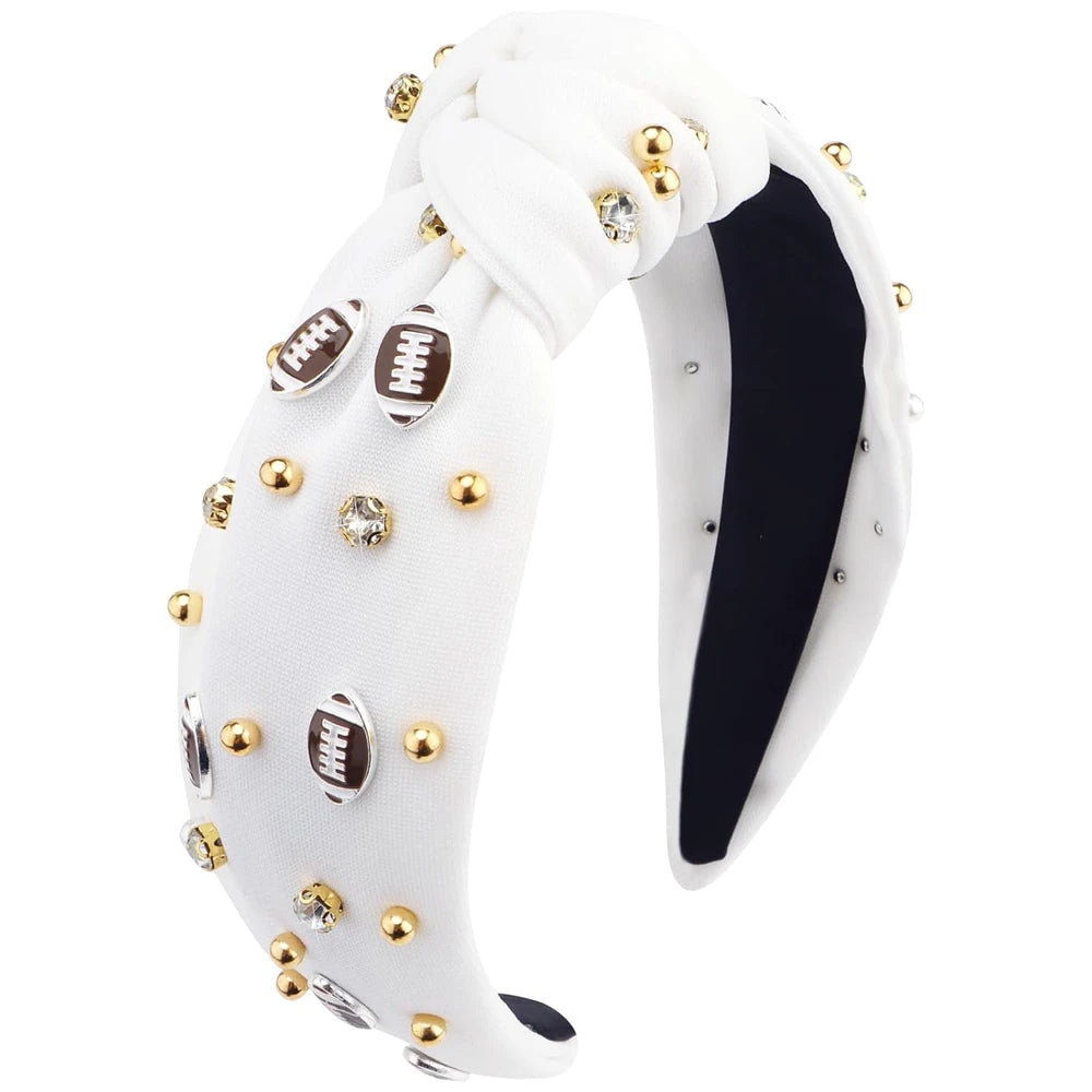 Pearl Rhinestone Knotted Headband
