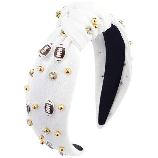 Pearl Rhinestone Knotted Headband
