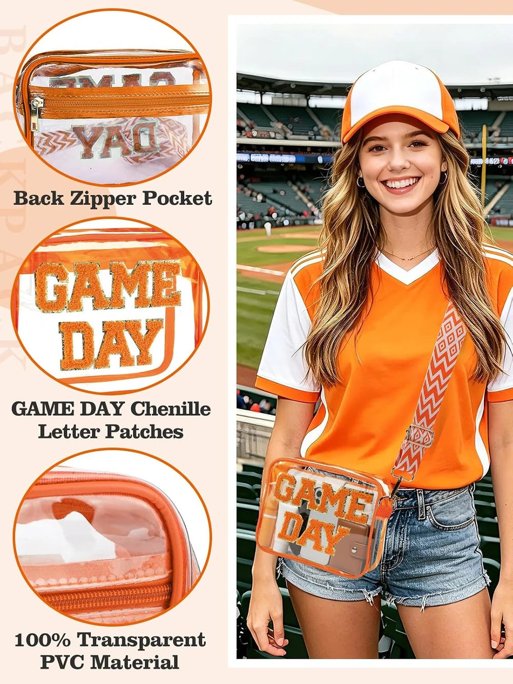 Stadium Approved Clear Crossbody Bag