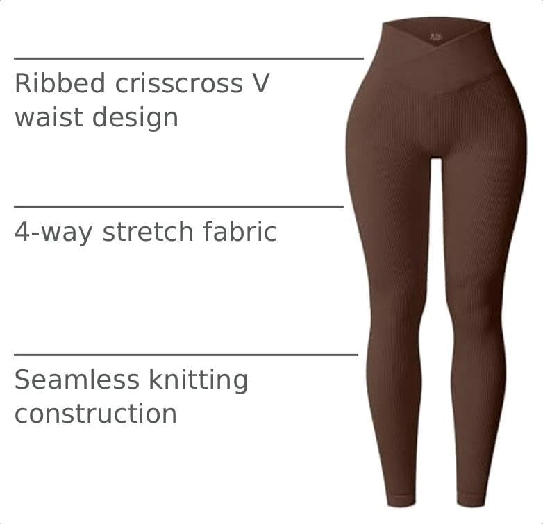 Ribbed Crossover Yoga Leggings