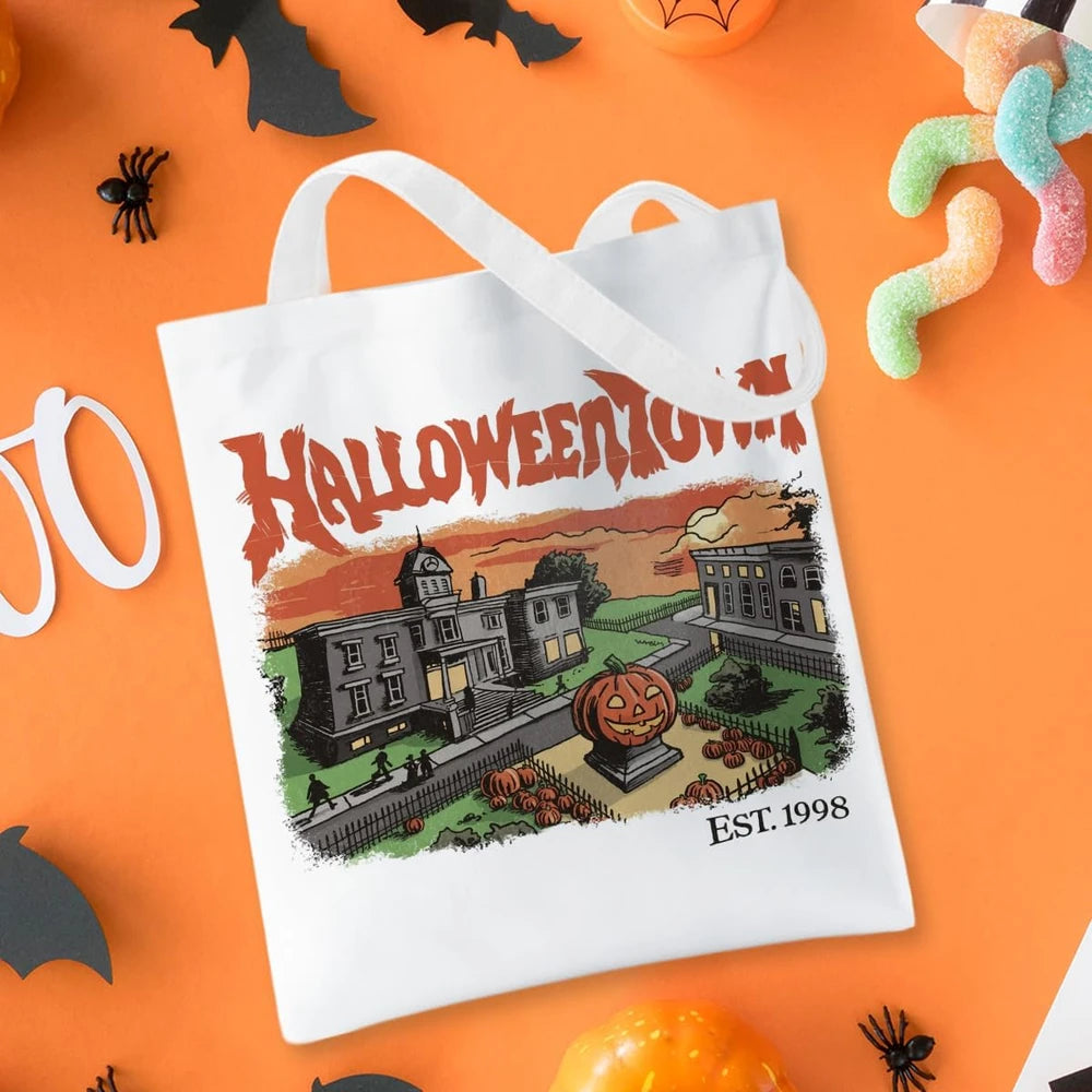 Canvas Halloween Tote Bag