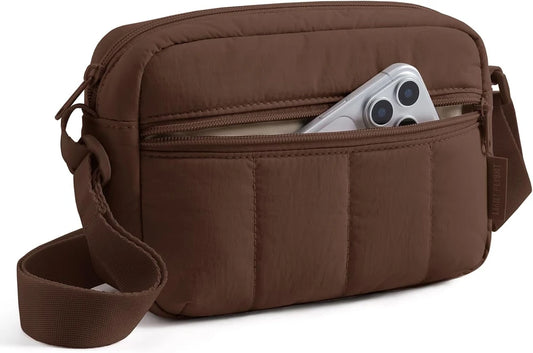Water-Resistant Puffy Crossbody Bag