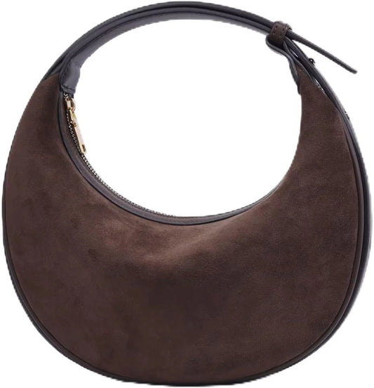 Moon Bay Brown Suede Hobo Handbag