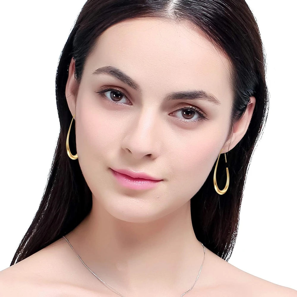 Lightweight Teardrop Hoop Earrings