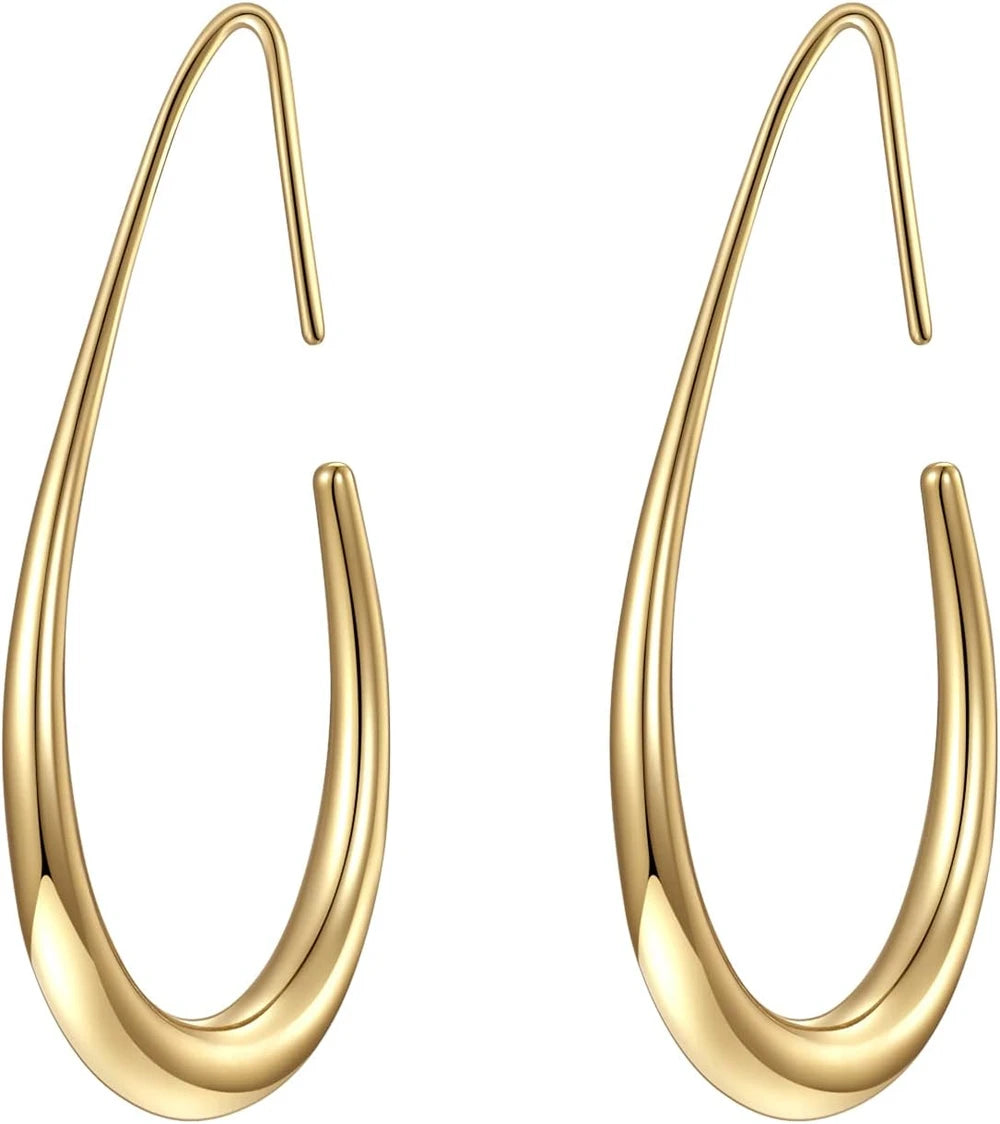 Lightweight Teardrop Hoop Earrings