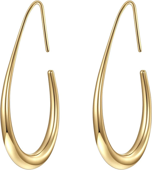 Lightweight Teardrop Hoop Earrings