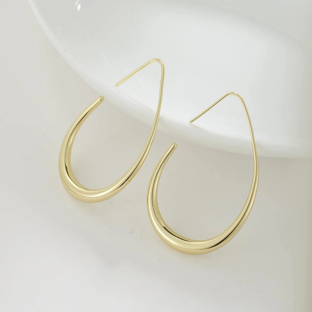 Lightweight Teardrop Hoop Earrings