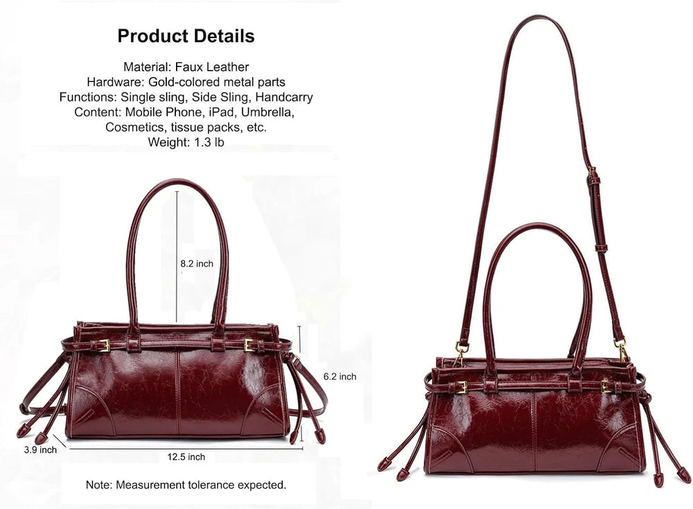 P. Atelier Faux Leather Shoulder Bag