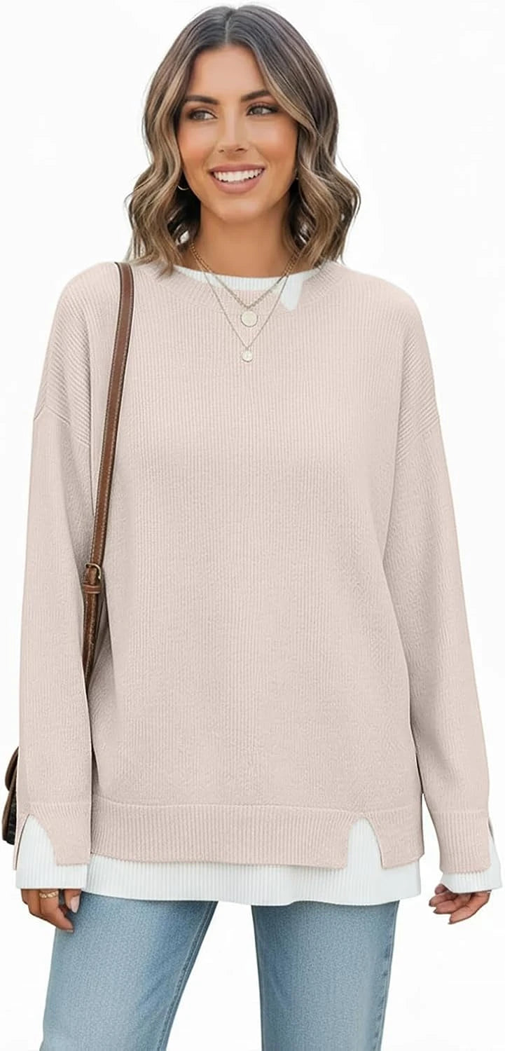 ETCYY Oversized Patchwork Teacher Sweater
