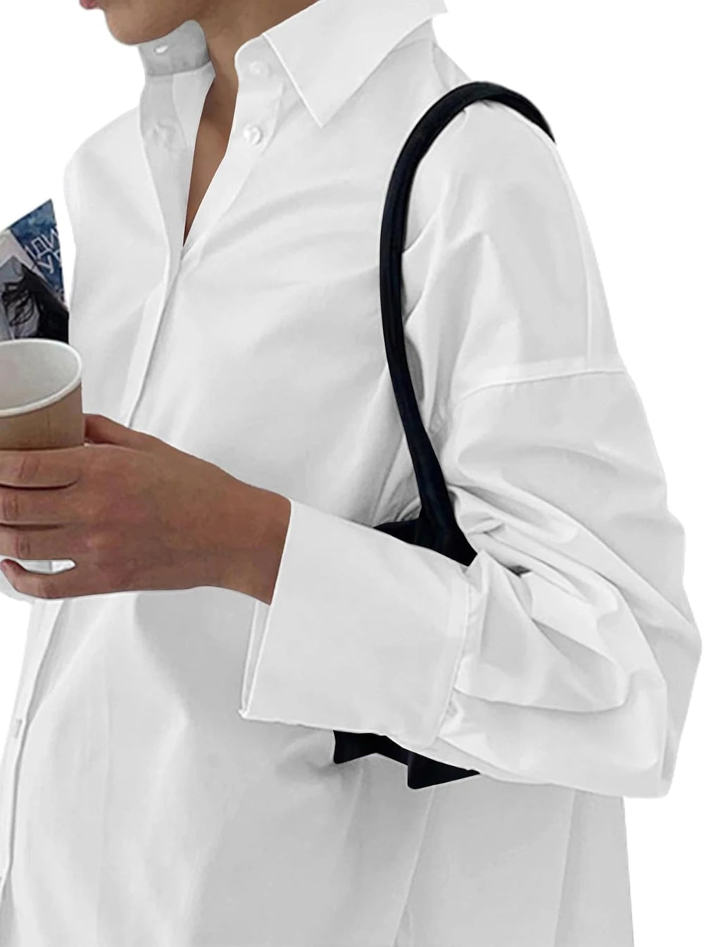Casual V Neck Shirt Dress