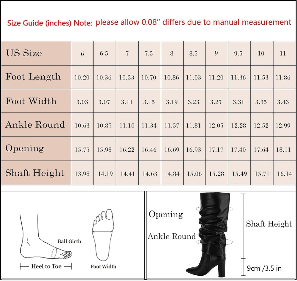 Fold Over Knee High Boots