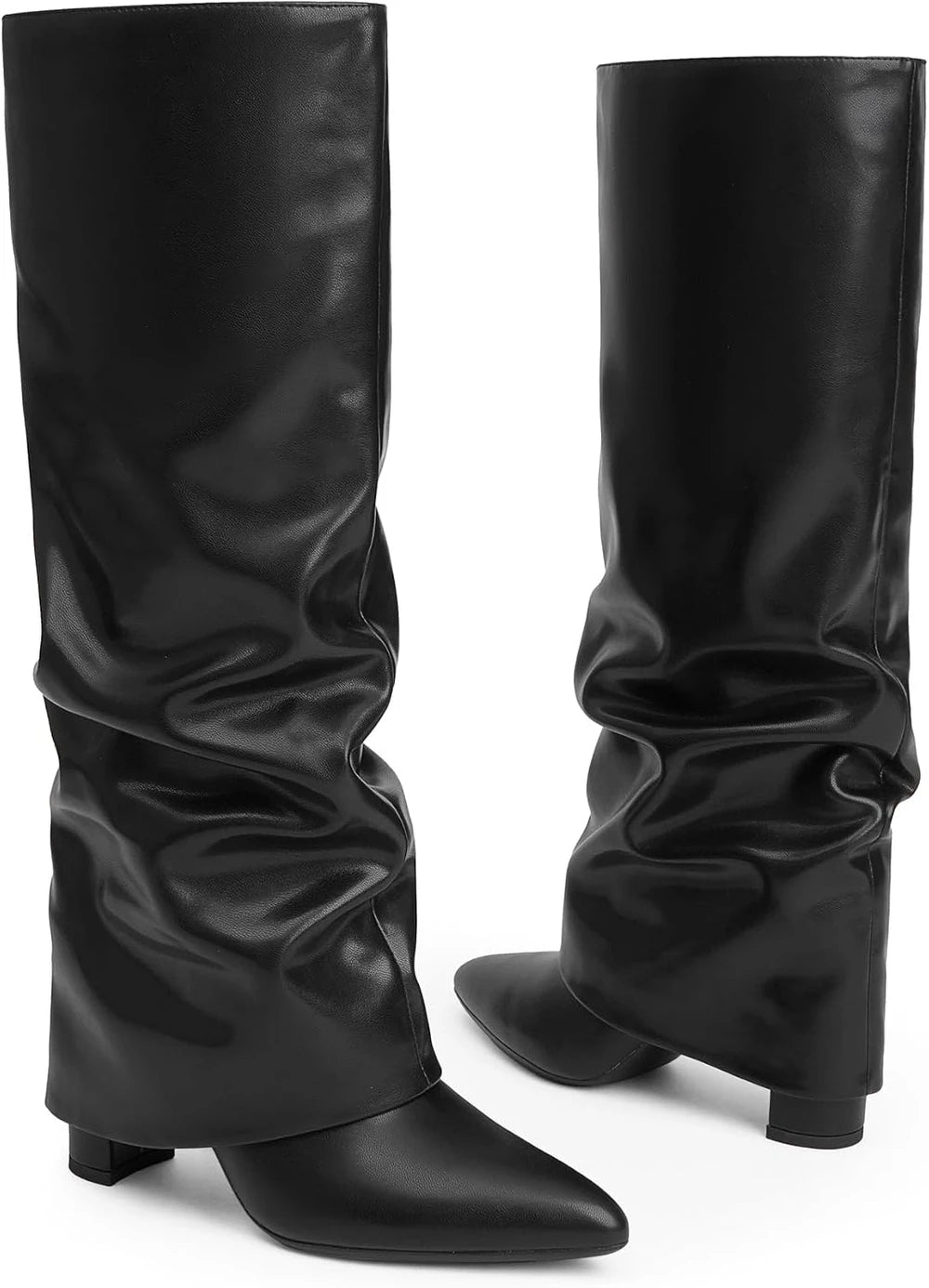 Fold Over Knee High Boots